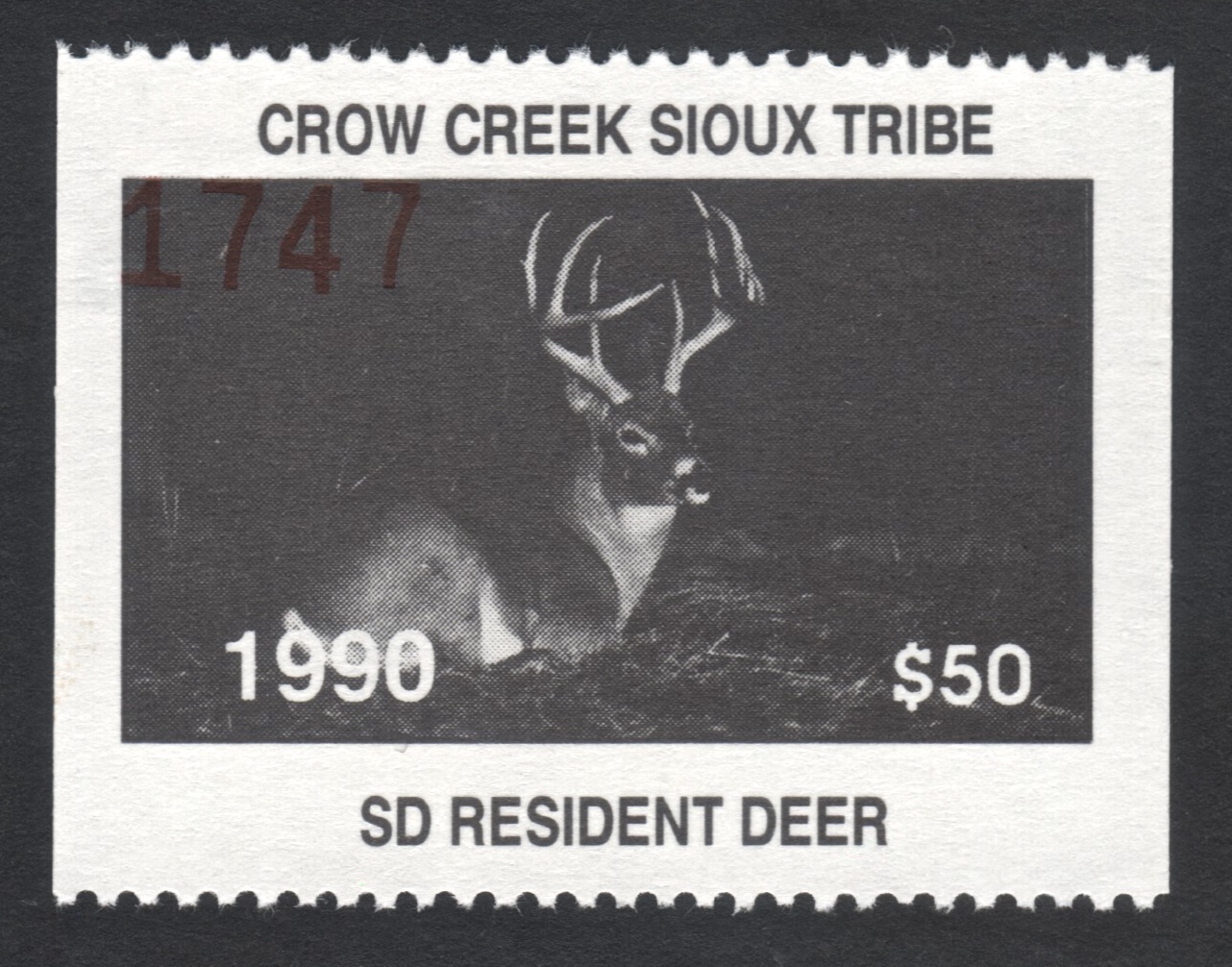 1990 Crow Creek SD Resident Deer