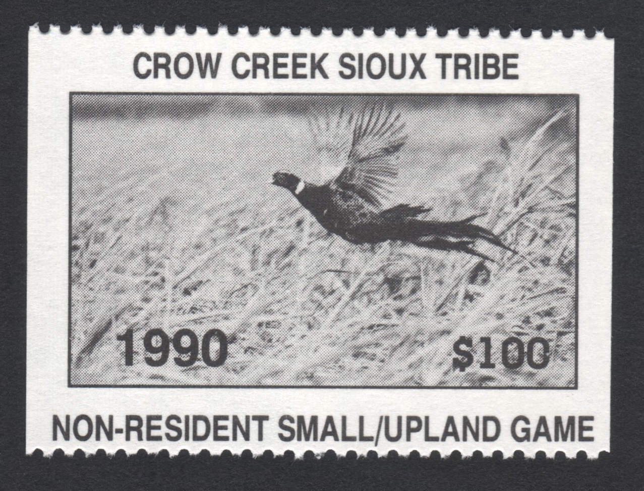 1990 Error Crow Creek NR Small/Upland Game Missing Serial Number