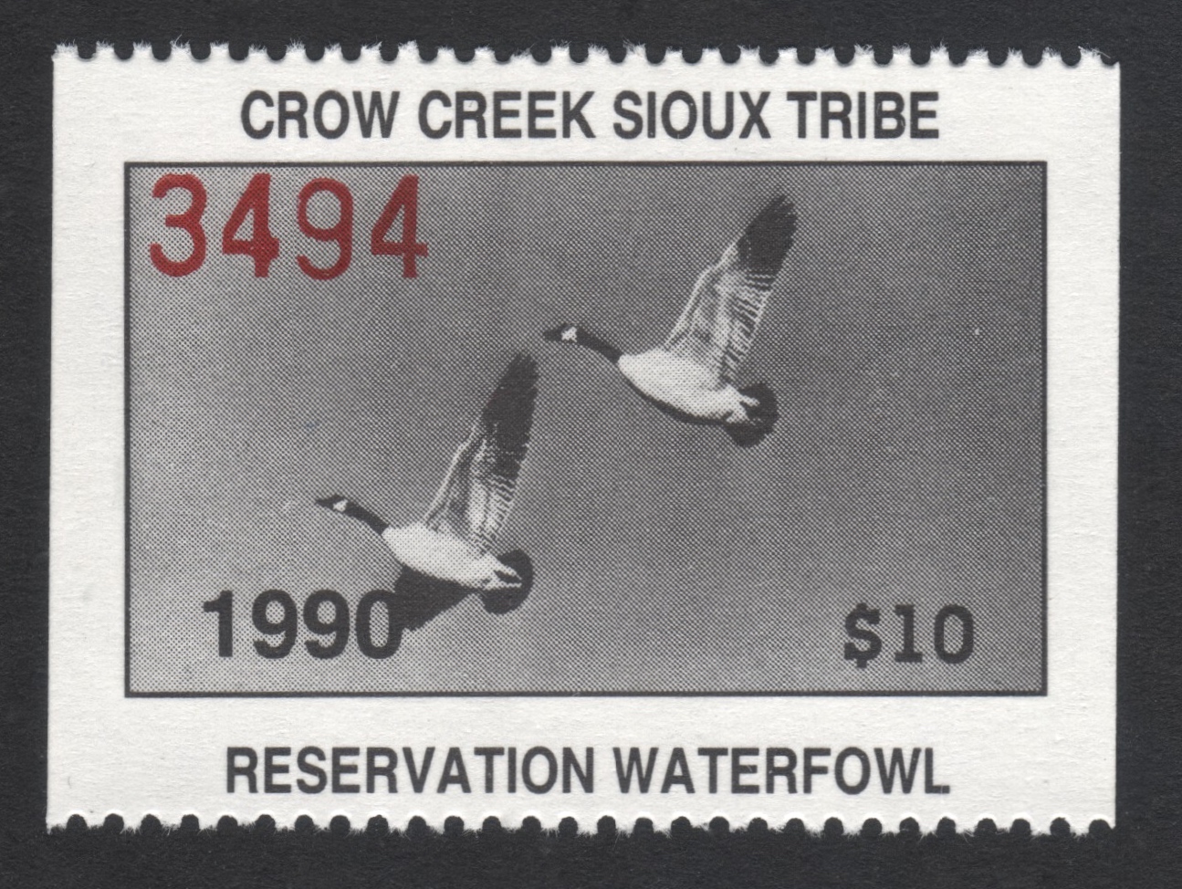 1990 Crow Creek Reservation Waterfowl