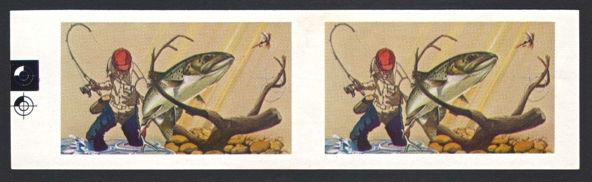1975 Iowa Trout Artist Proof Imperforate Pair