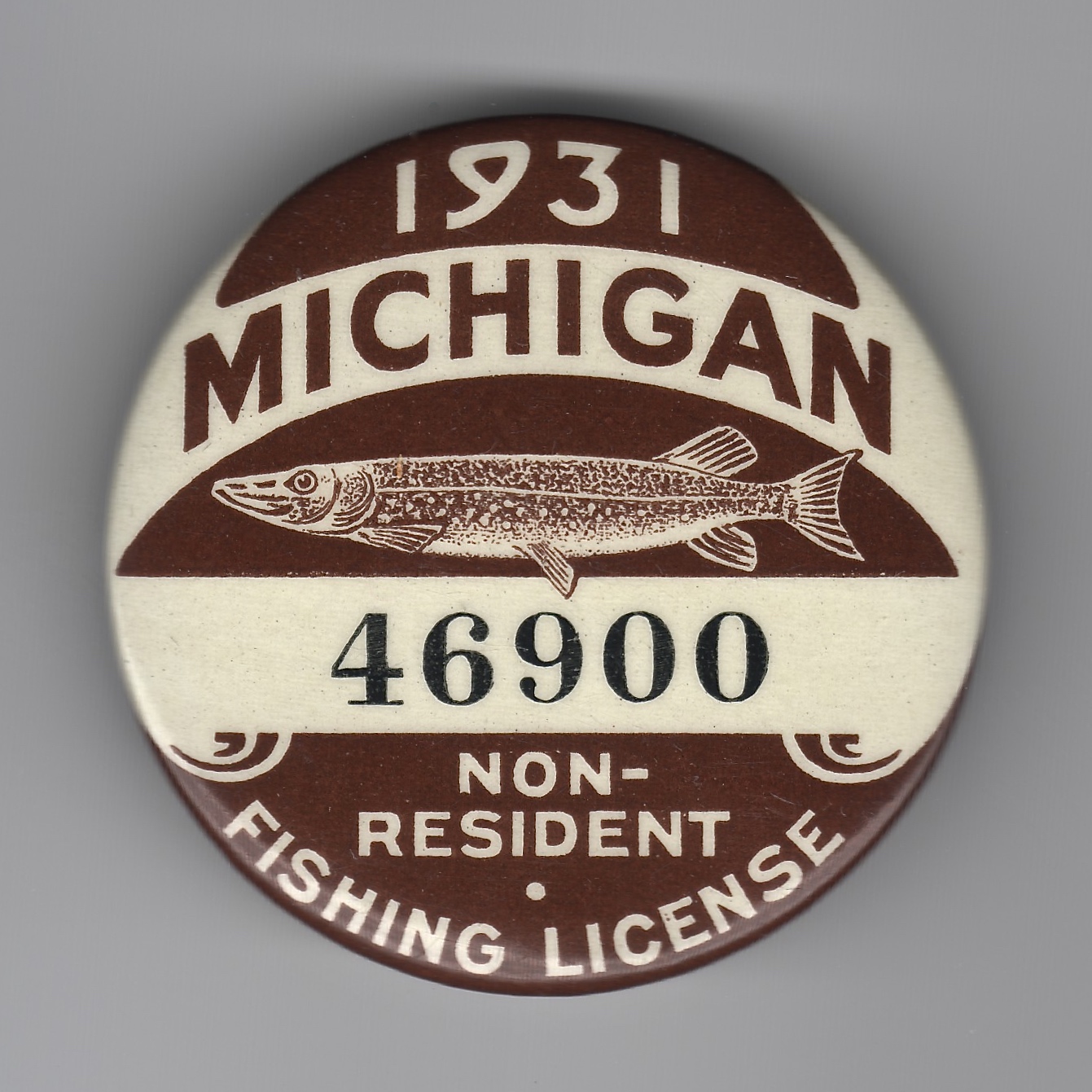 Michigan Fishing License Buttons Waterfowl Stamps And More