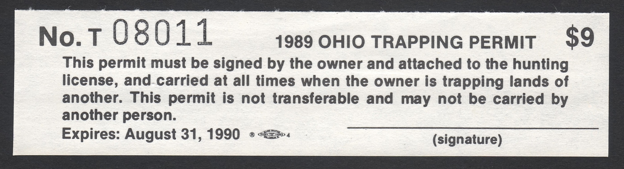 Ohio Trapping Stamps Waterfowl Stamps and More