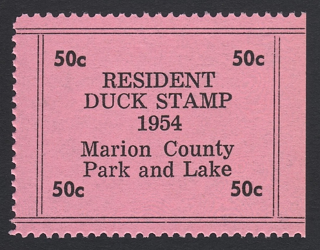 1954 Marion County, Kansas Duck Stamp Waterfowl Stamps and More