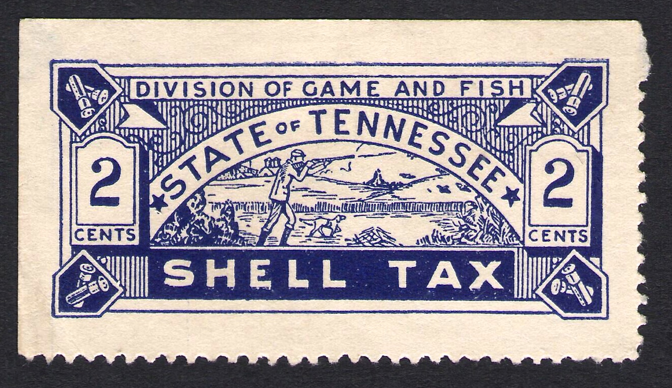 1937 Tennessee Two Cents Shell Tax, ex Joyce