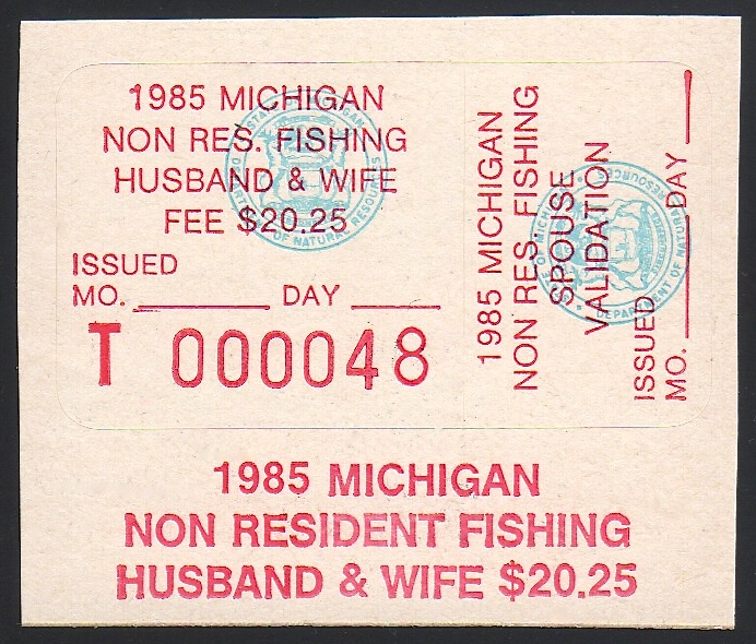 1985 Michigan NR Fishing Husband & Wife