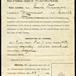 1905 Indiana Resident Hunter's License