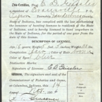 1906 Indiana Resident Hunter's License