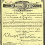 1907 Indiana Resident Hunter's License Type II