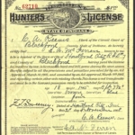 1908 Indiana Resident Hunter's License Type II