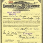 1911 Indiana Resident Hunter's License 