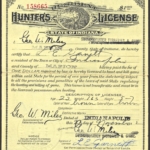 1912 Indiana Resident Hunter's License 