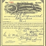1914 Indiana Non Resident Fisherman's License