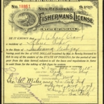 1918 Indiana Non Resident Fisherman's License