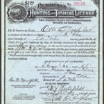 1919 Indiana Resident's Hunting and Fishing License