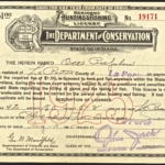 1925 Indiana Resident Hunting & Fishing License 