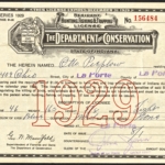 1929 Indiana Resident Hunting & Fishing License 