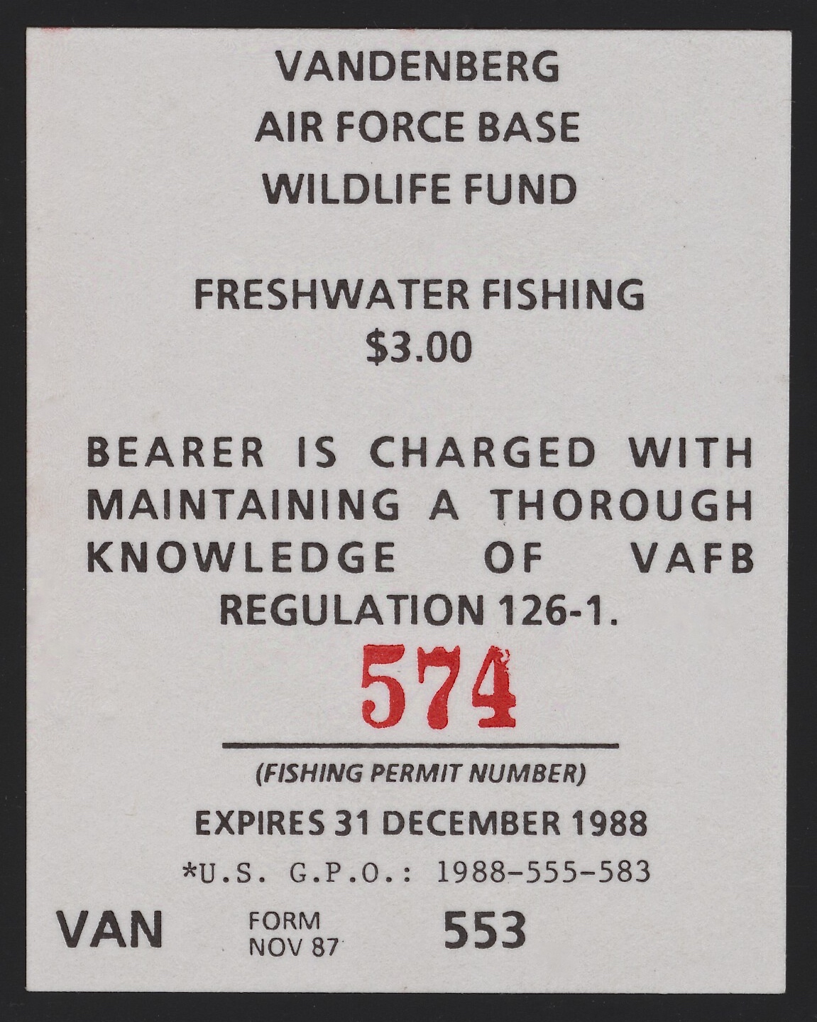 1988 VAFB Fishing