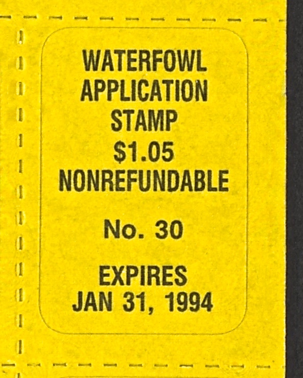 1993-94 California Waterfowl Application Stamp