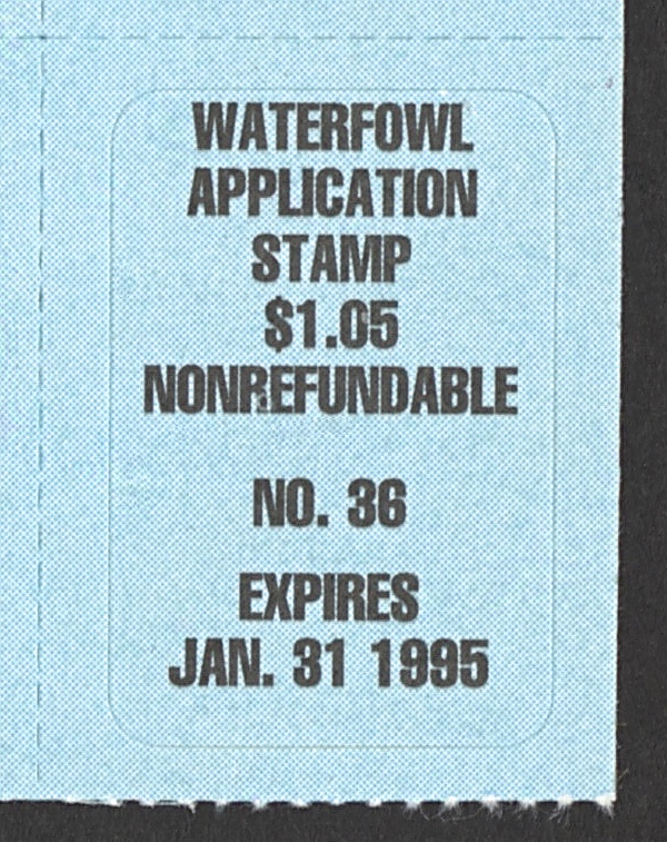 1994-95 California Waterfowl Application Stamp