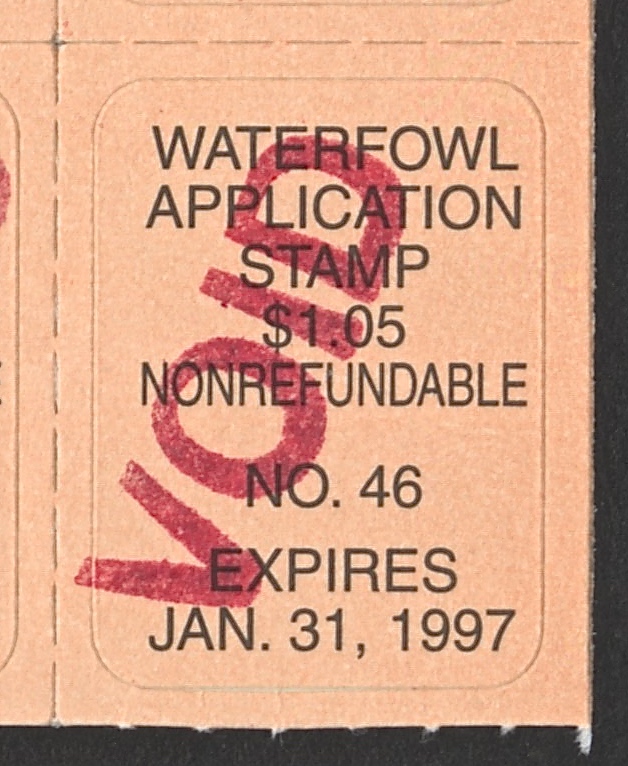 1996-97 California Waterfowl Application Stamp