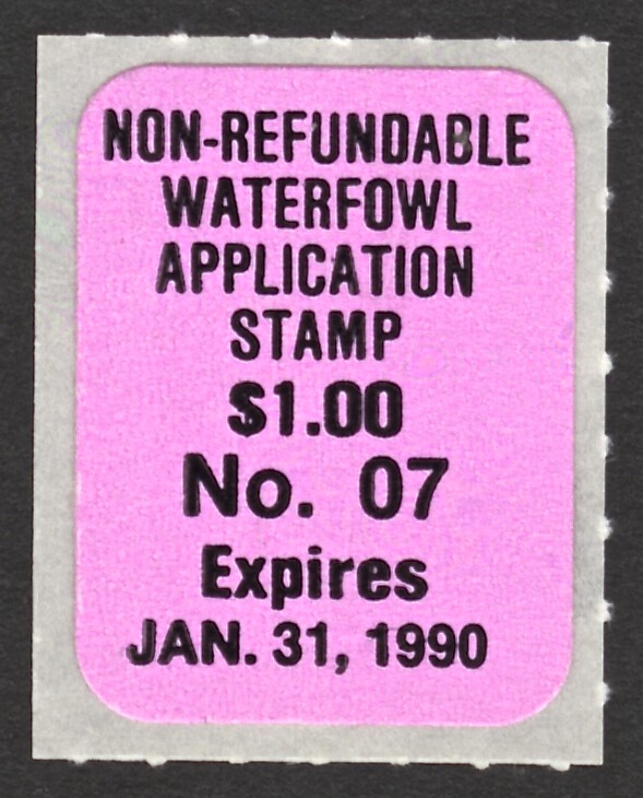 1989-90 California Waterfowl Application Stamp