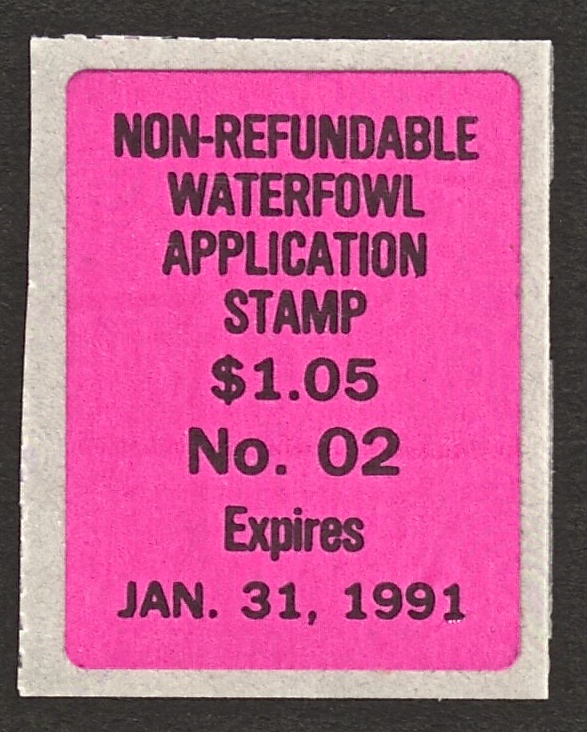 1990-91 California Waterfowl Application Stamp