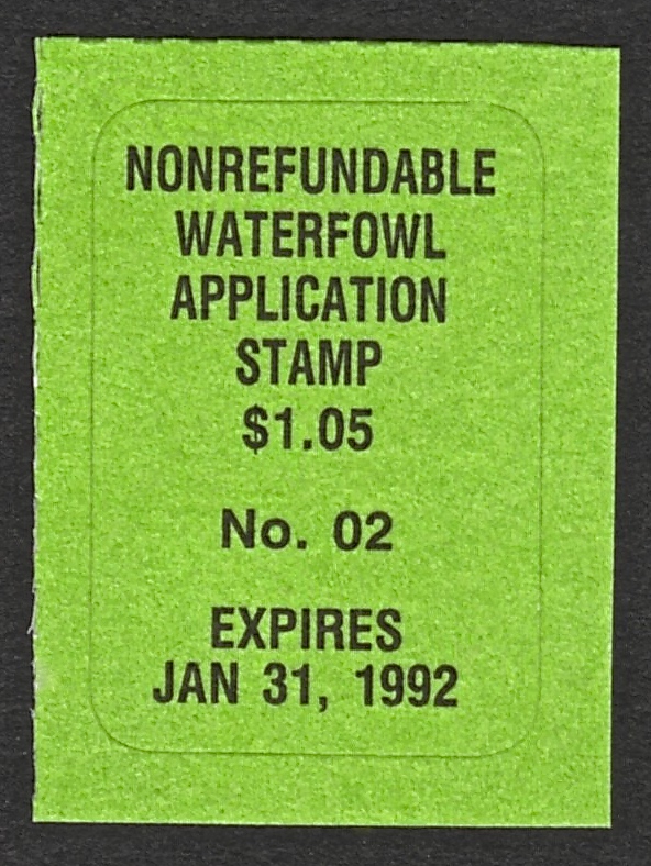 1991-92 California Waterfowl Application Stamp