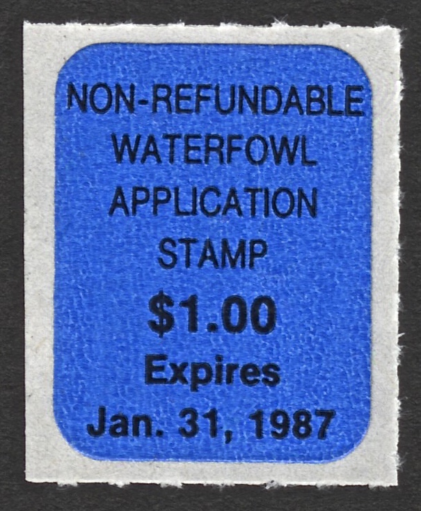 1986-87 California Waterfowl Application Stamp