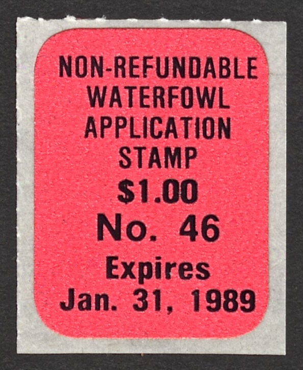 1988-89 California Waterfowl Application Stamp