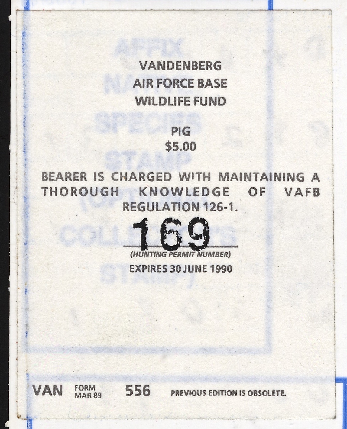 1989-90 VAFB Pig