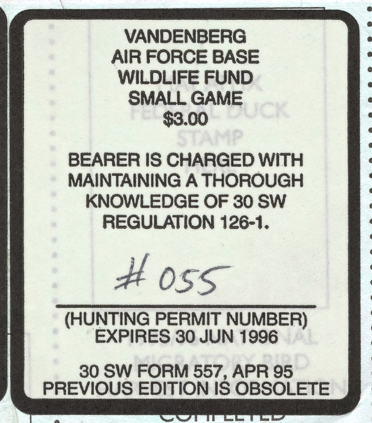 1995-96 VAFB Small Game