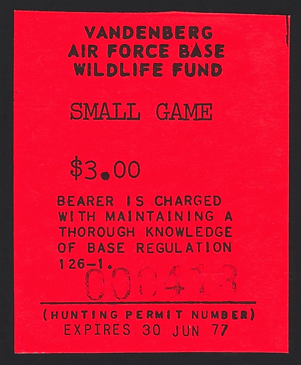 1976-77 VAFB Small Game