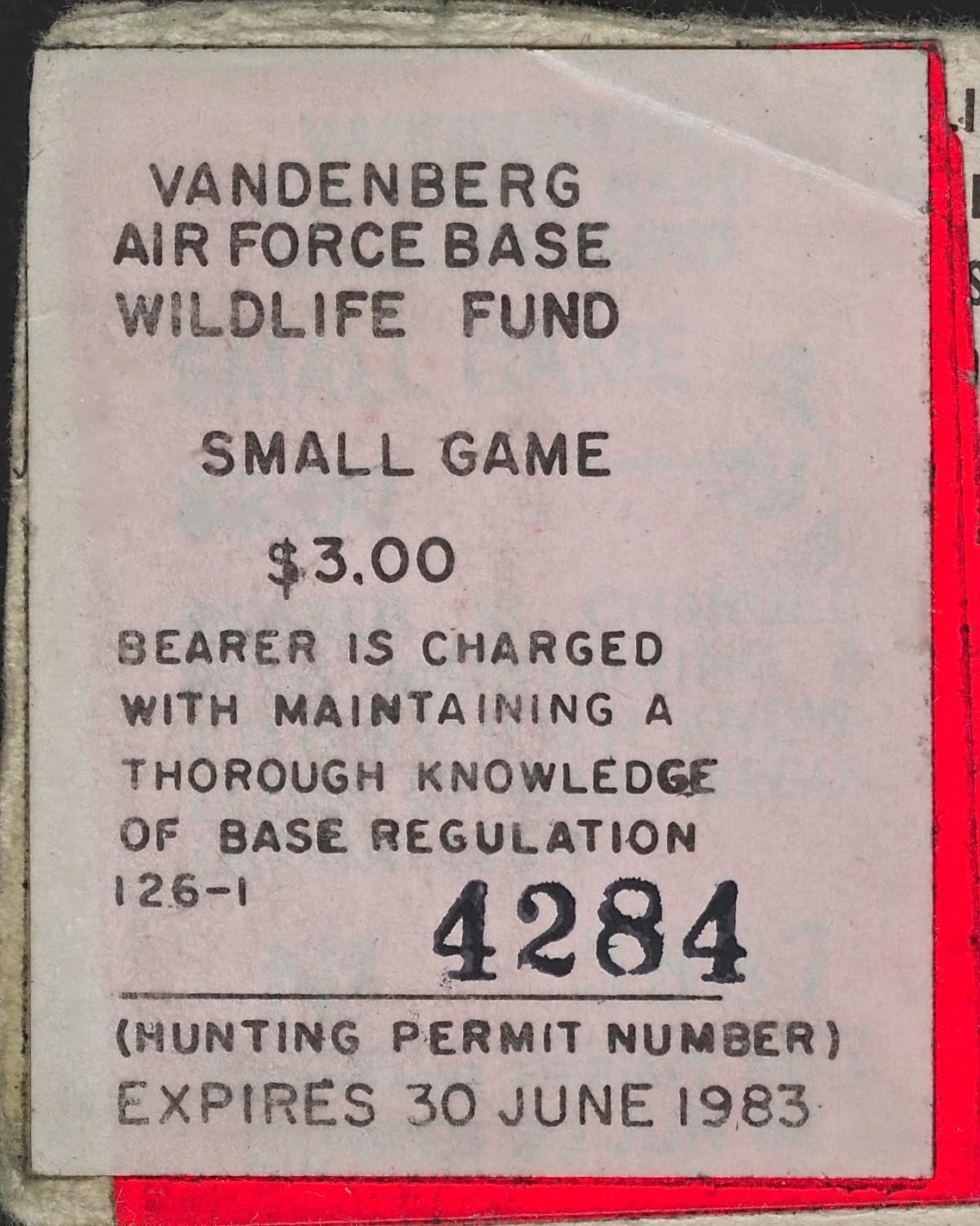 1982-83 VAFB Small Game