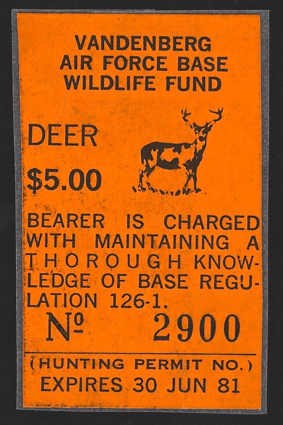 1980-81 VAFB Deer