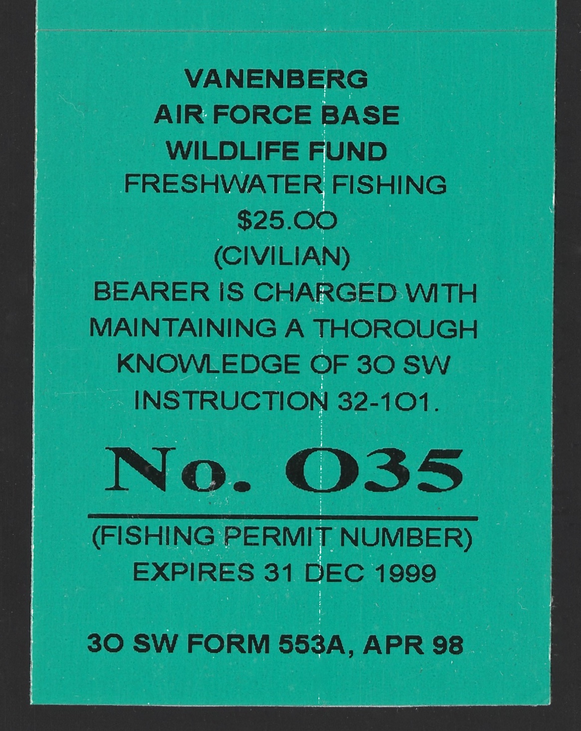 1998-99 VAFB Fishing (Civilian)