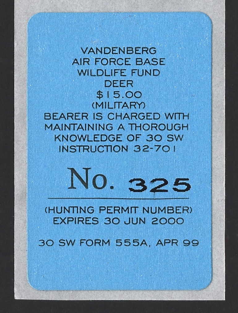 1999-00 VAFB Deer (Military)