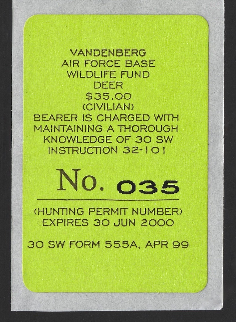 1999-00 VAFB Deer (Civilian)