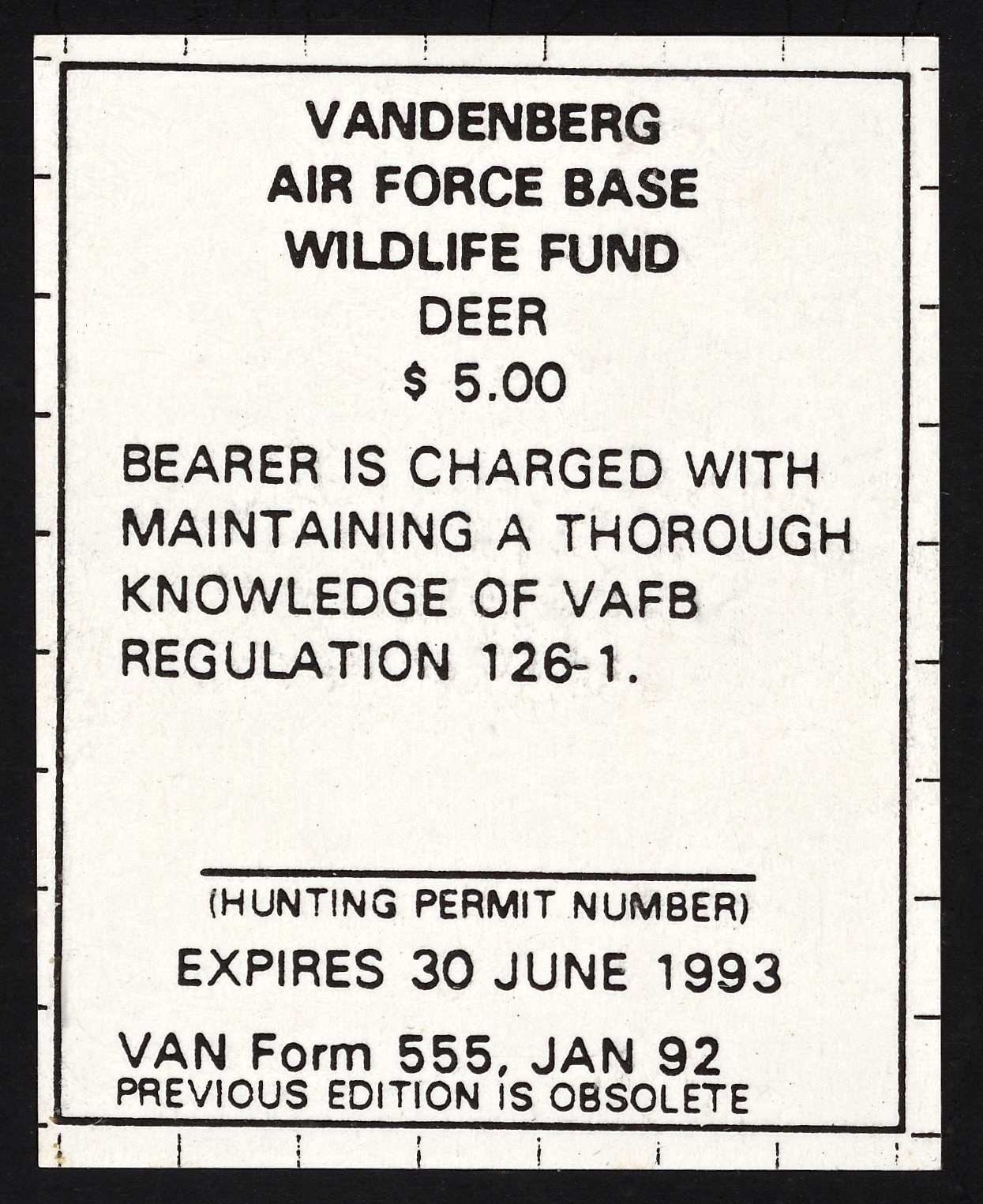 1992-93 VAFB Deer