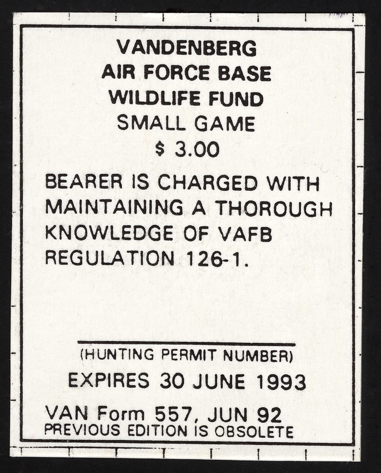 1992-93 VAFB Small Game