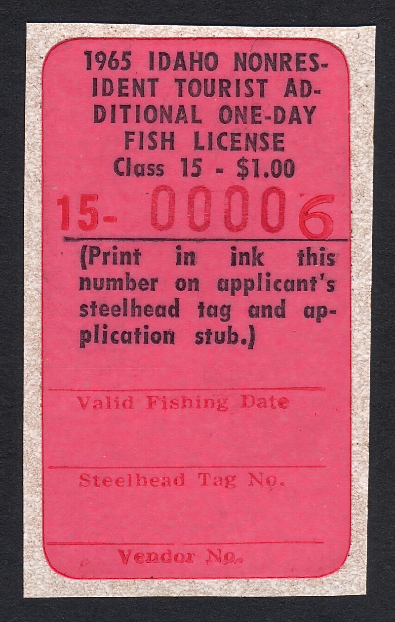 1965 NR Additional Day Idaho Fishing