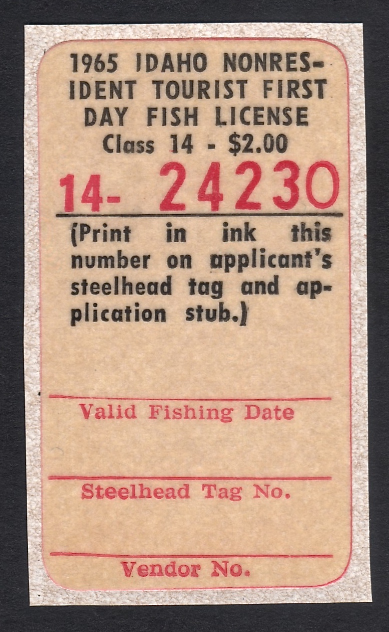 1965 NR First Day Idaho Fishing