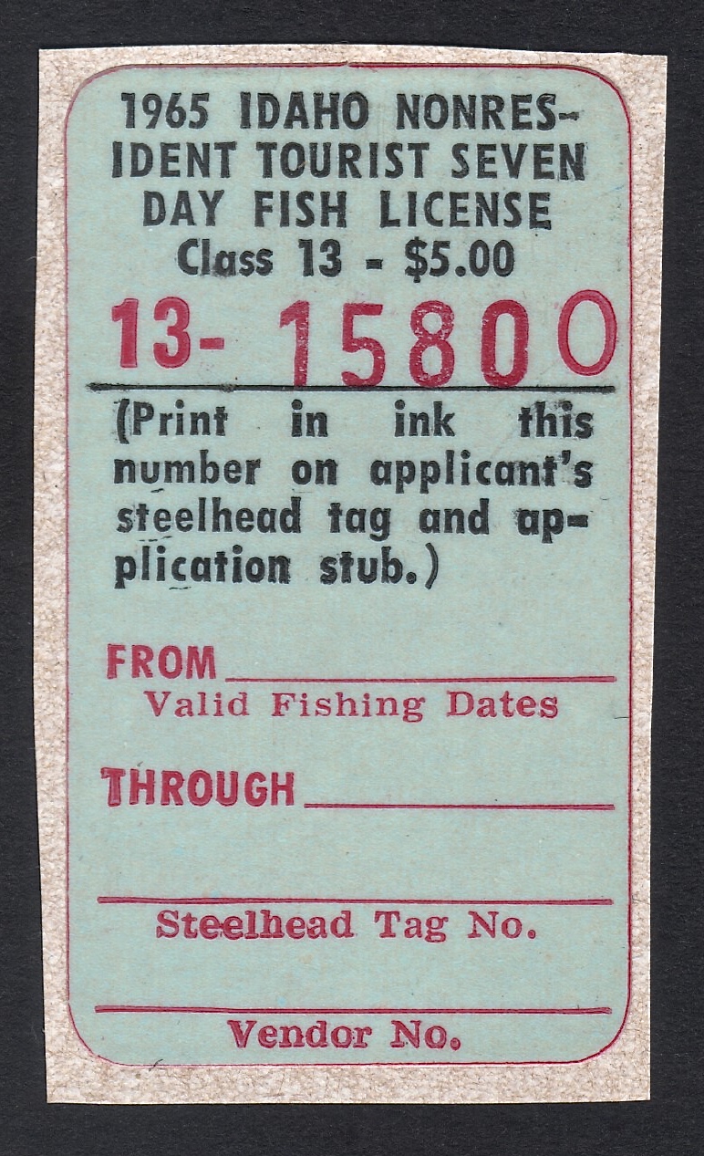 1965 NR Seven Day Idaho Fishing