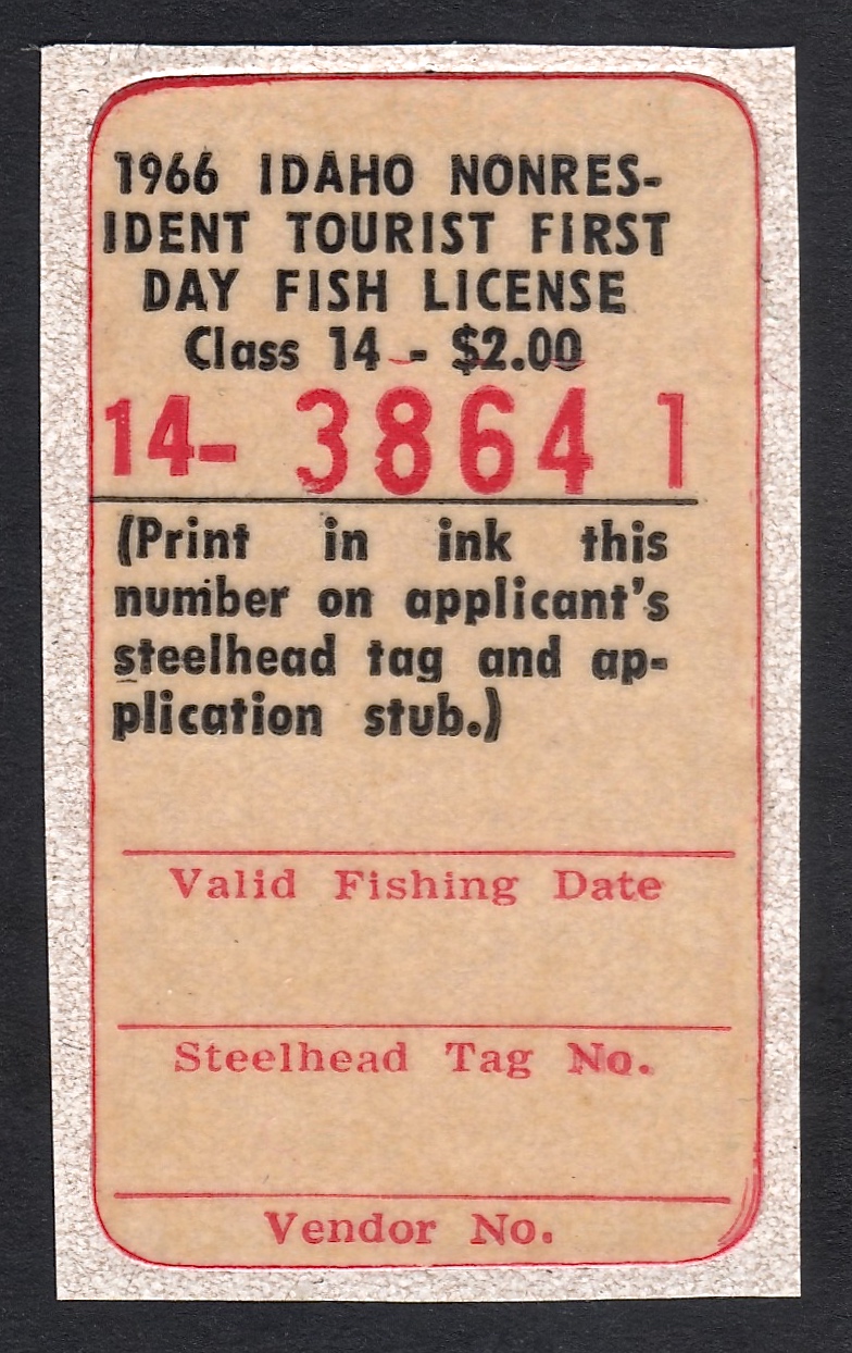 1966 NR First Day Idaho Fishing