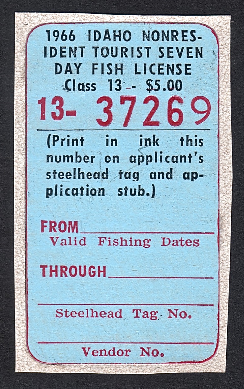 1966 NR Seven Day Idaho Fishing