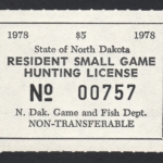 1978 North Dakota Resident Small Game