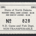 1981 North Dakota Resident Small Game