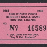 1968 North Dakota Resident Small Game