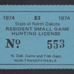 1974 North Dakota Resident Small Game