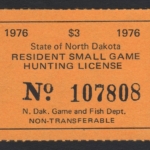 1976 North Dakota Resident Small Game