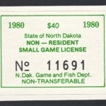 1980 North Dakota NR Small Game